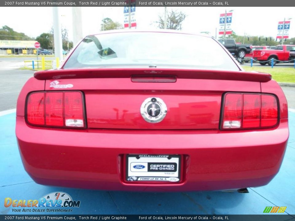 2007 Ford Mustang V6 Premium Coupe Torch Red / Light Graphite Photo #4