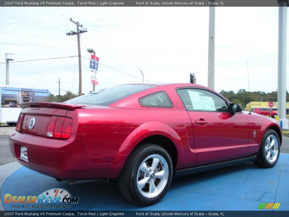 2007 Ford Mustang V6 Premium Coupe Torch Red / Light Graphite Photo #5