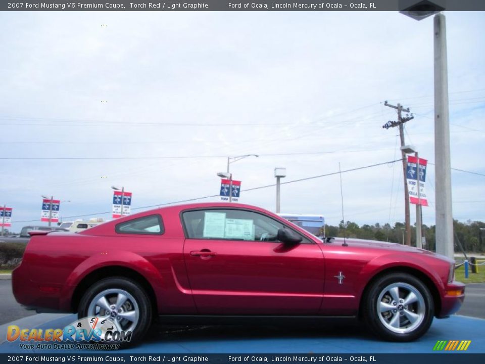 2007 Ford Mustang V6 Premium Coupe Torch Red / Light Graphite Photo #6