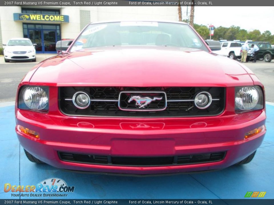 2007 Ford Mustang V6 Premium Coupe Torch Red / Light Graphite Photo #8