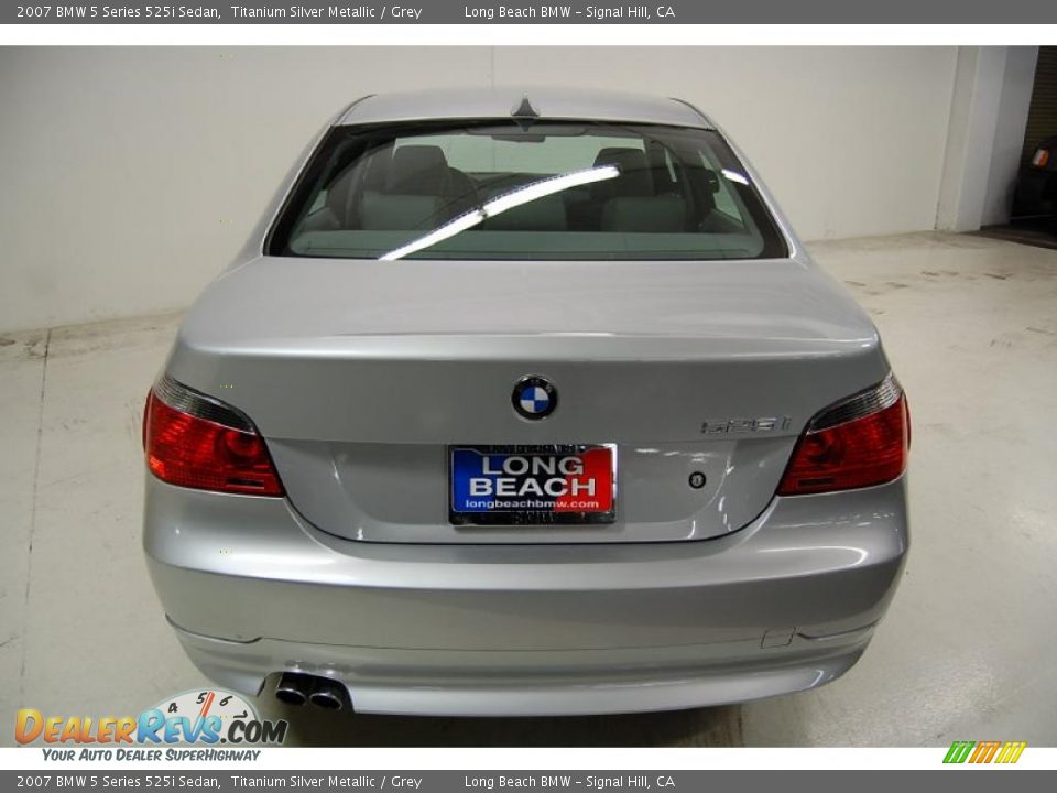 2007 BMW 5 Series 525i Sedan Titanium Silver Metallic / Grey Photo #6