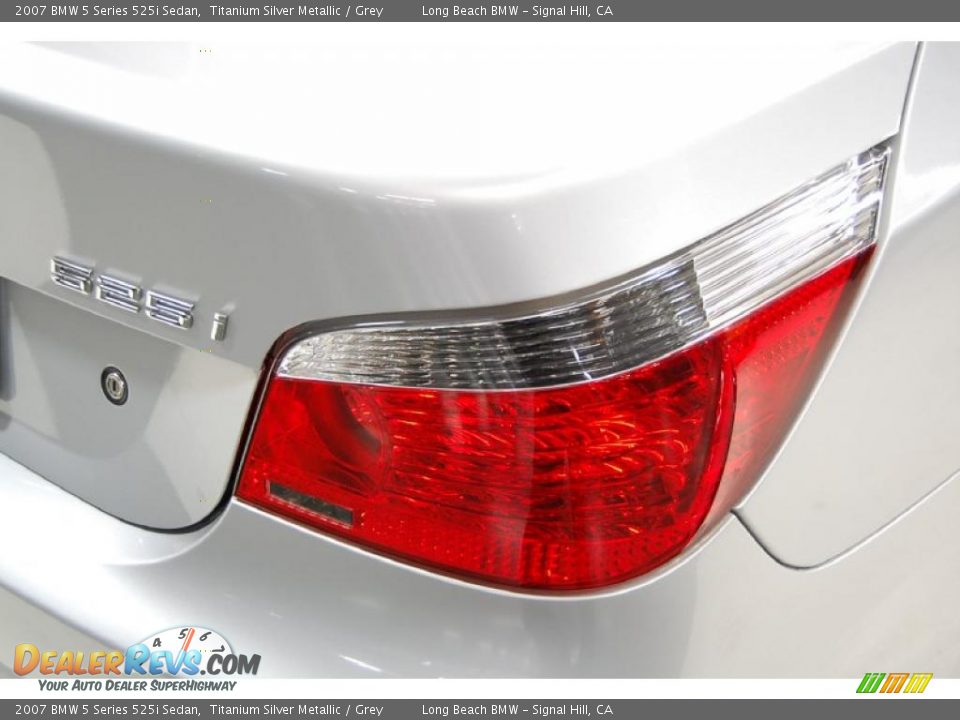 2007 BMW 5 Series 525i Sedan Titanium Silver Metallic / Grey Photo #7