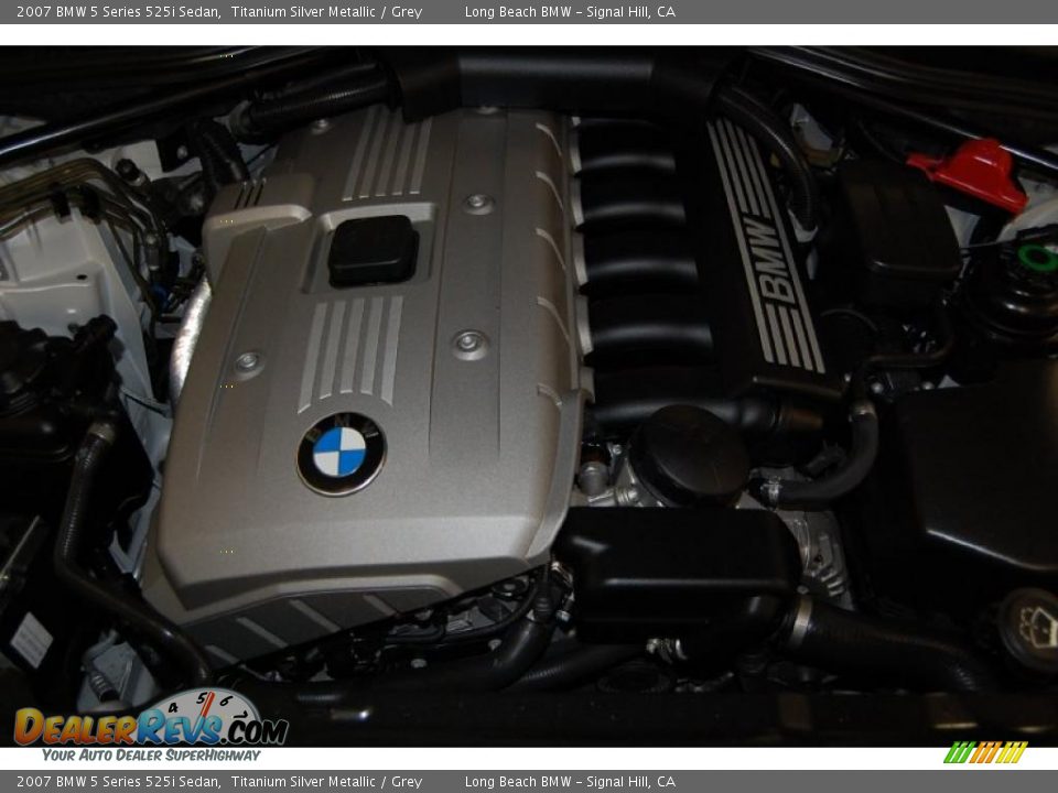 2007 BMW 5 Series 525i Sedan Titanium Silver Metallic / Grey Photo #16