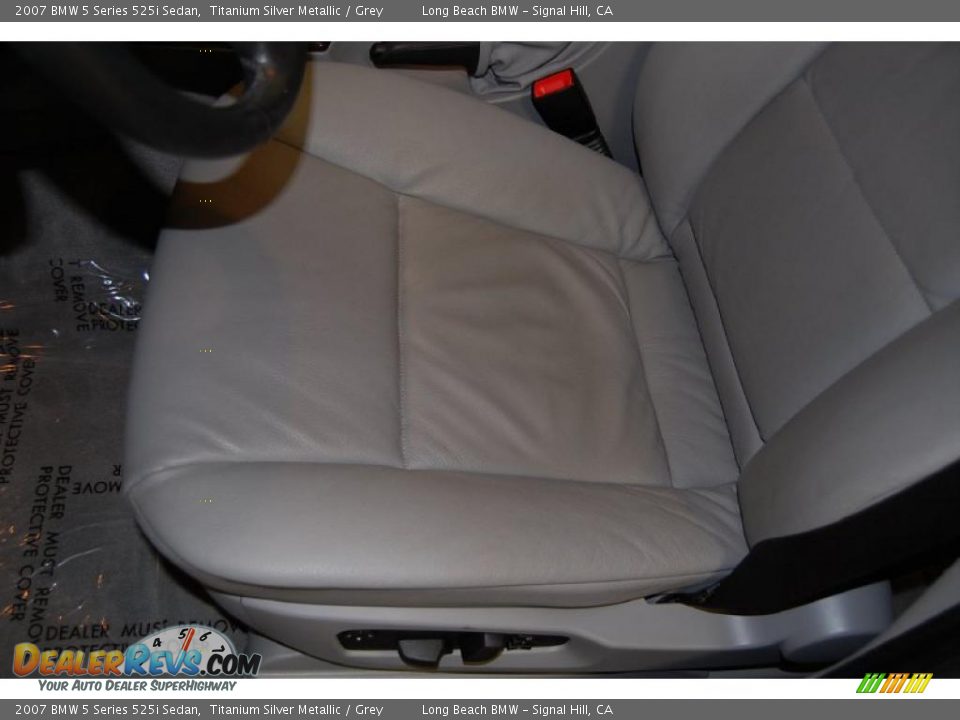 2007 BMW 5 Series 525i Sedan Titanium Silver Metallic / Grey Photo #20