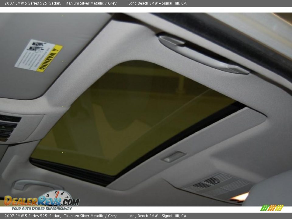 2007 BMW 5 Series 525i Sedan Titanium Silver Metallic / Grey Photo #29