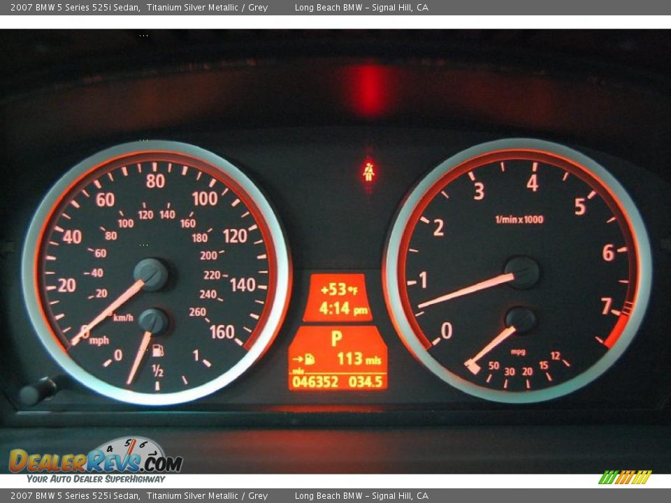 2007 BMW 5 Series 525i Sedan Titanium Silver Metallic / Grey Photo #30