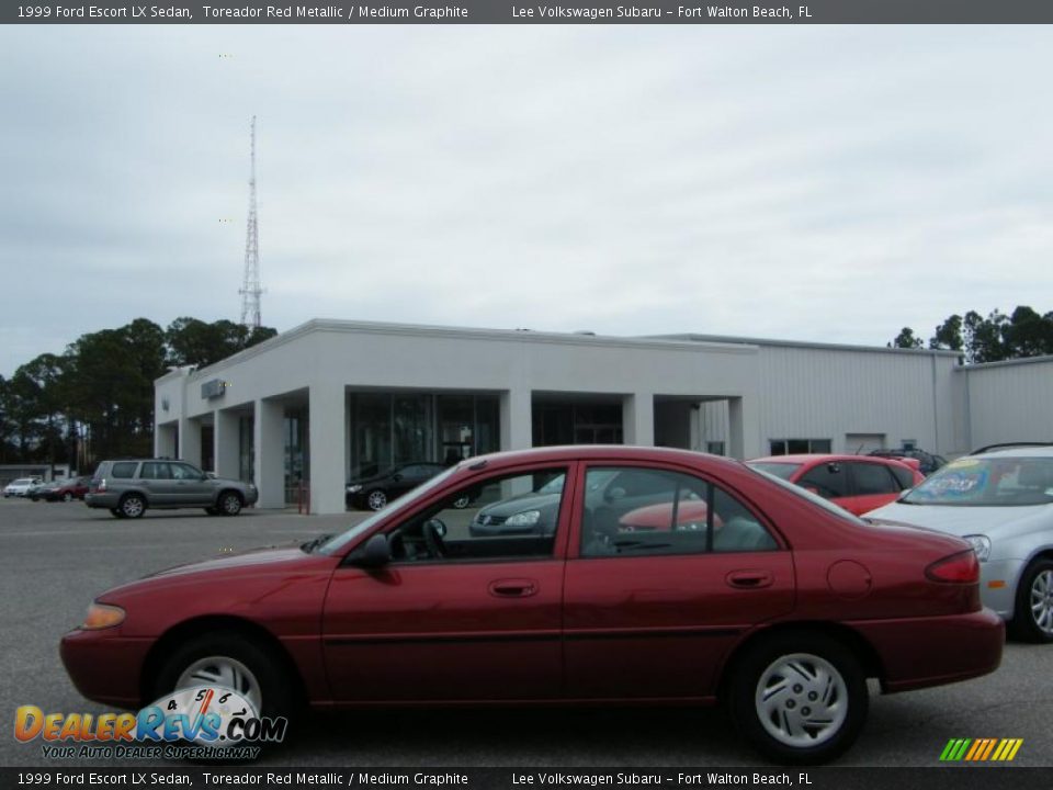 1999 Ford Escort LX Sedan Toreador Red Metallic / Medium Graphite Photo #2