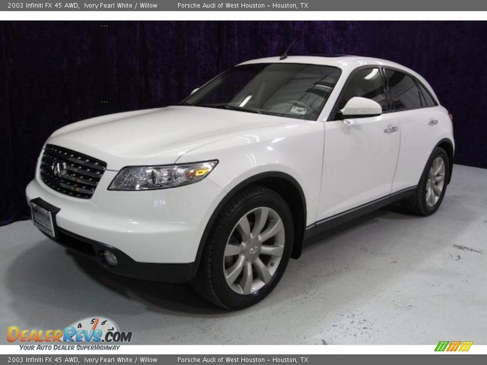 2003 Infiniti FX 45 AWD Ivory Pearl White / Willow Photo #6