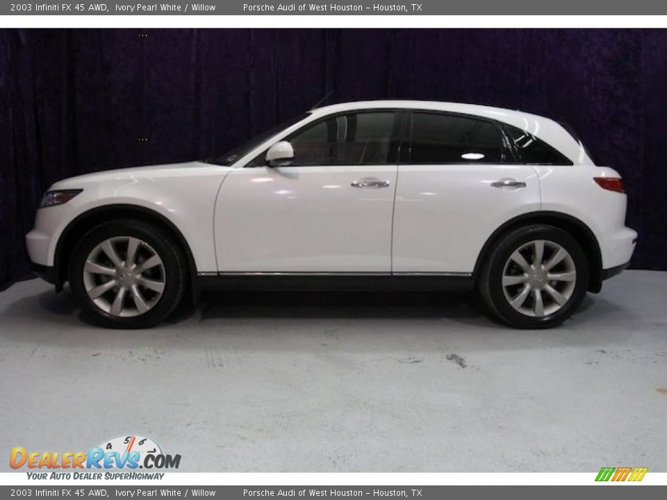 2003 Infiniti FX 45 AWD Ivory Pearl White / Willow Photo #9