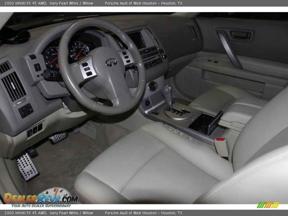 2003 Infiniti FX 45 AWD Ivory Pearl White / Willow Photo #16