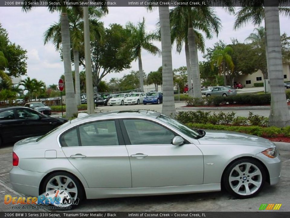 2006 BMW 3 Series 330i Sedan Titanium Silver Metallic / Black Photo #2