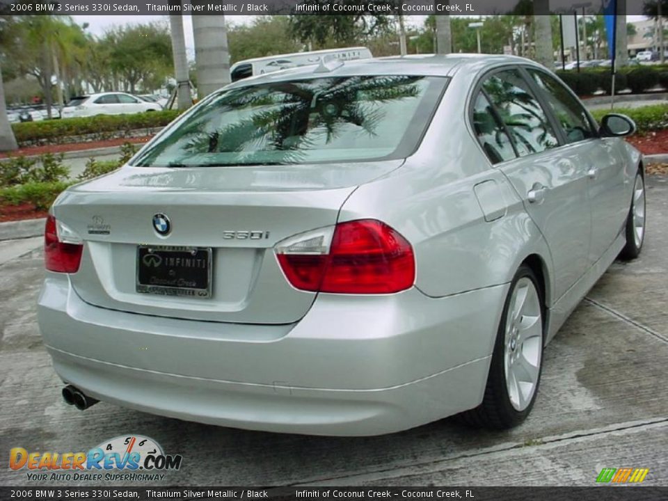 2006 BMW 3 Series 330i Sedan Titanium Silver Metallic / Black Photo #3