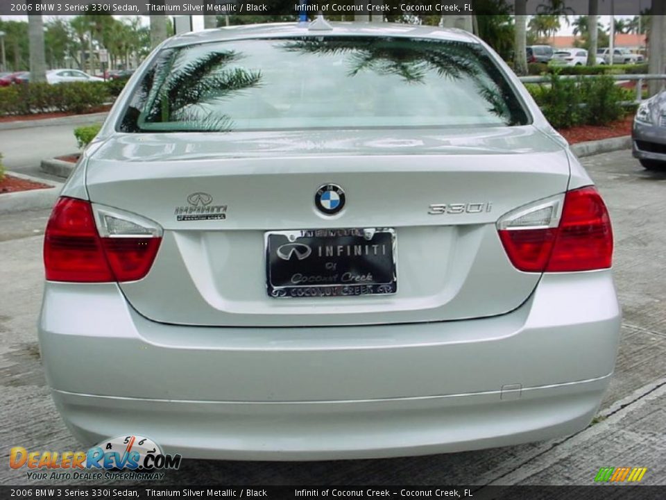 2006 BMW 3 Series 330i Sedan Titanium Silver Metallic / Black Photo #4