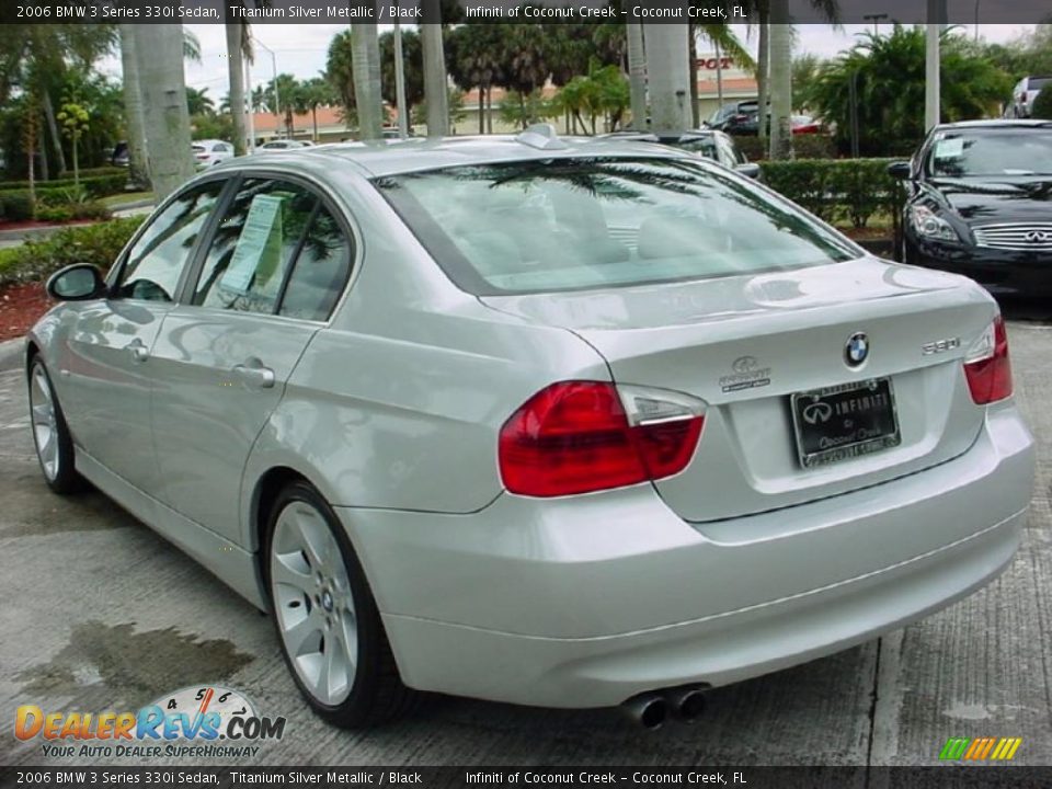 2006 BMW 3 Series 330i Sedan Titanium Silver Metallic / Black Photo #6