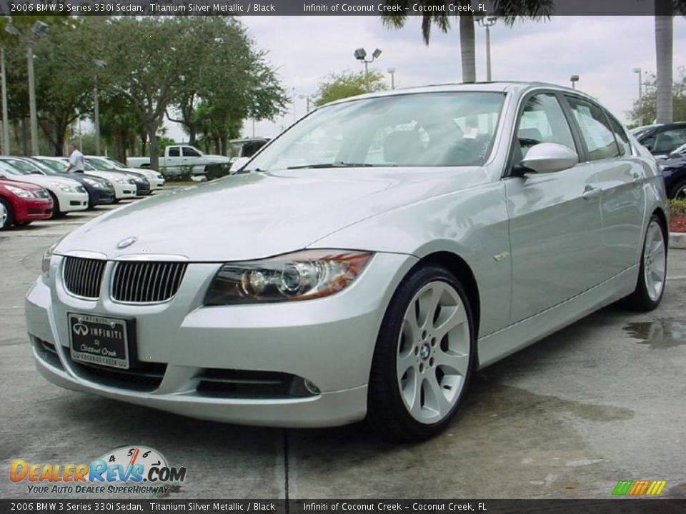 2006 BMW 3 Series 330i Sedan Titanium Silver Metallic / Black Photo #8