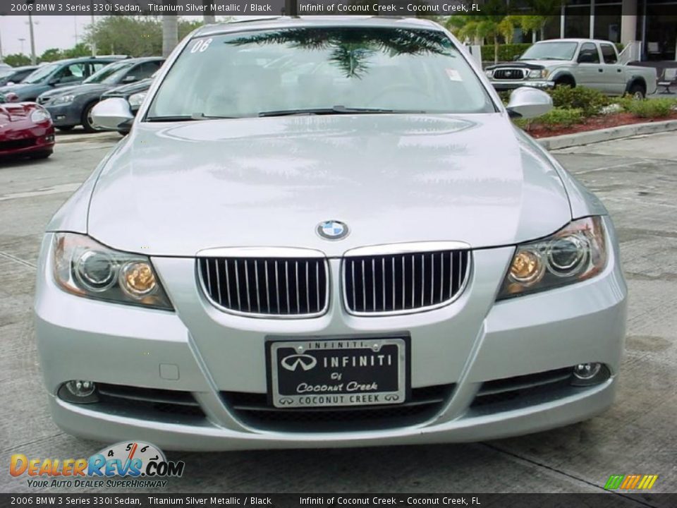 2006 BMW 3 Series 330i Sedan Titanium Silver Metallic / Black Photo #9