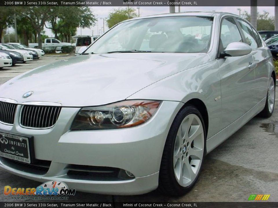 2006 BMW 3 Series 330i Sedan Titanium Silver Metallic / Black Photo #10