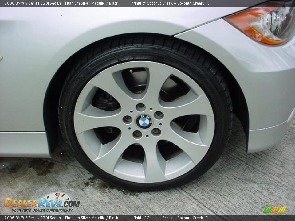 2006 BMW 3 Series 330i Sedan Titanium Silver Metallic / Black Photo #12