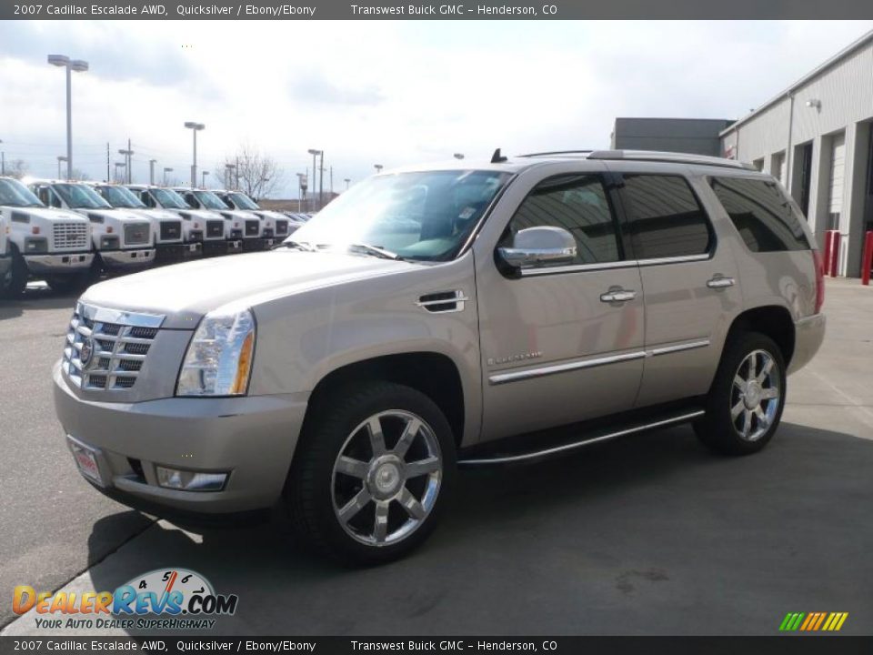 2007 Cadillac Escalade AWD Quicksilver / Ebony/Ebony Photo #3