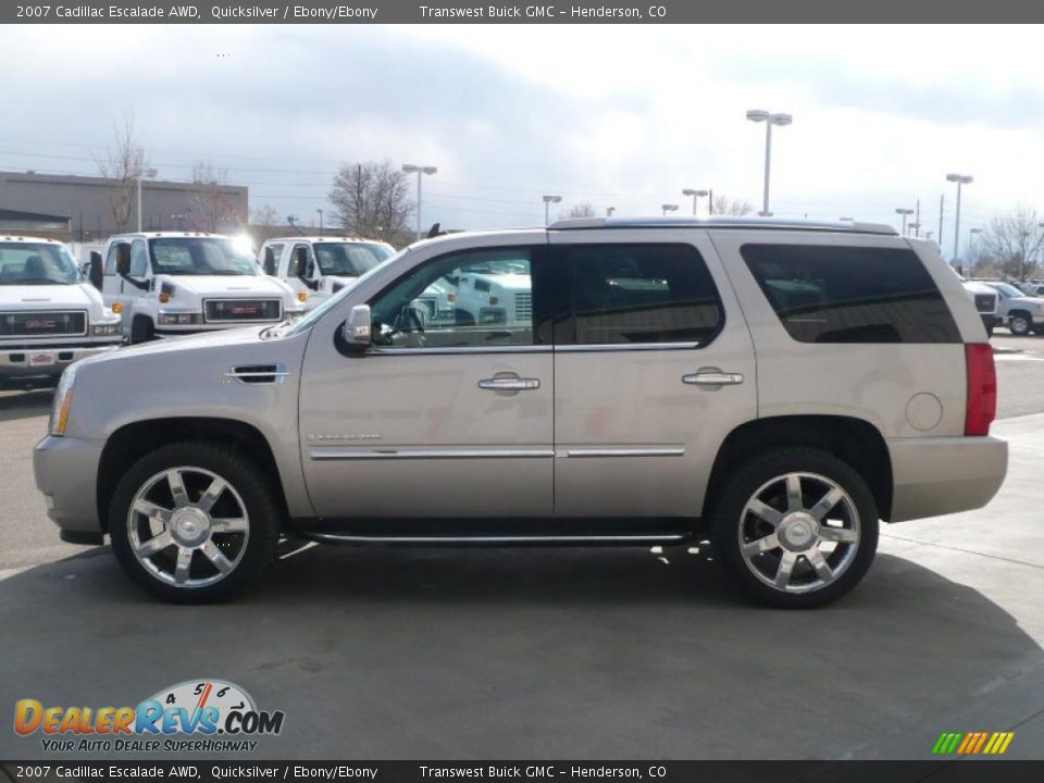 2007 Cadillac Escalade AWD Quicksilver / Ebony/Ebony Photo #4