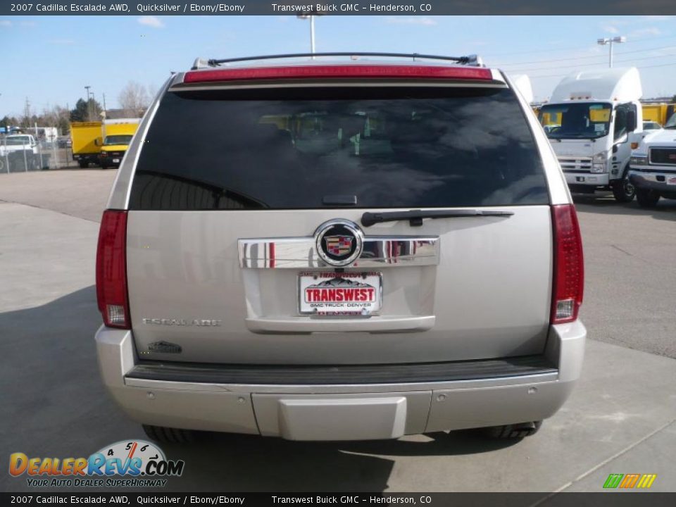 2007 Cadillac Escalade AWD Quicksilver / Ebony/Ebony Photo #5