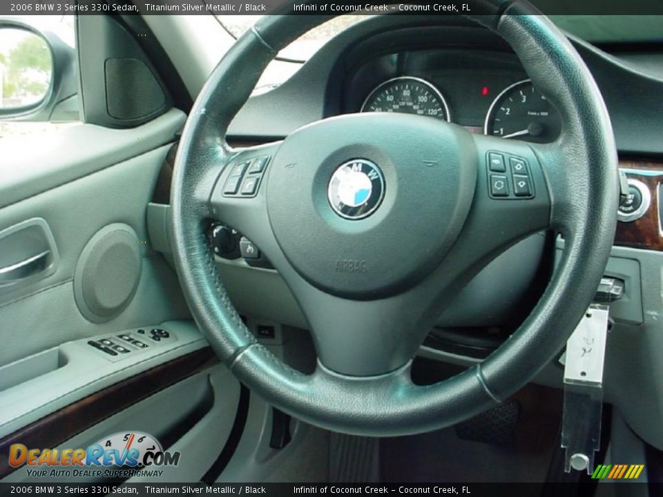 2006 BMW 3 Series 330i Sedan Titanium Silver Metallic / Black Photo #20