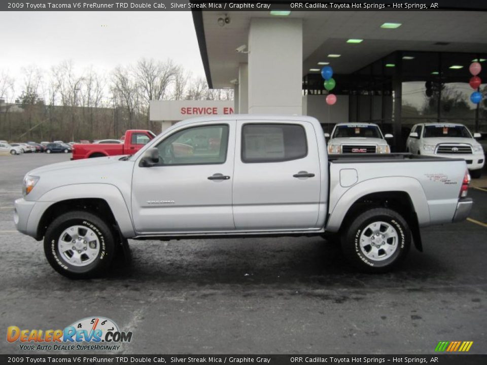 2009 Toyota Tacoma V6 PreRunner TRD Double Cab Silver Streak Mica / Graphite Gray Photo #10