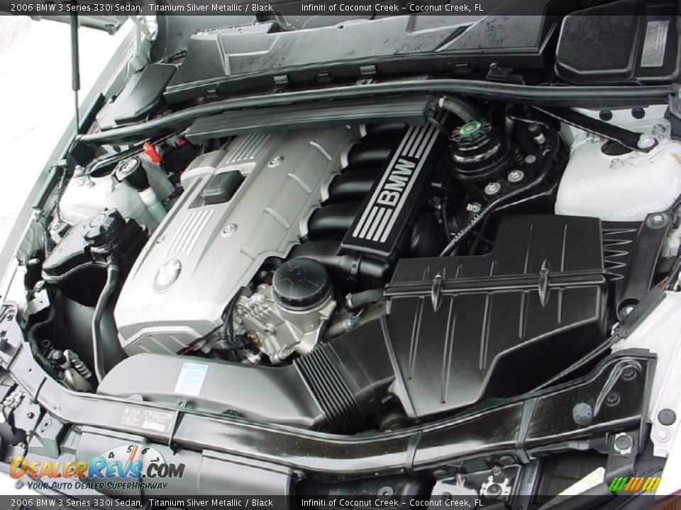 2006 BMW 3 Series 330i Sedan Titanium Silver Metallic / Black Photo #23
