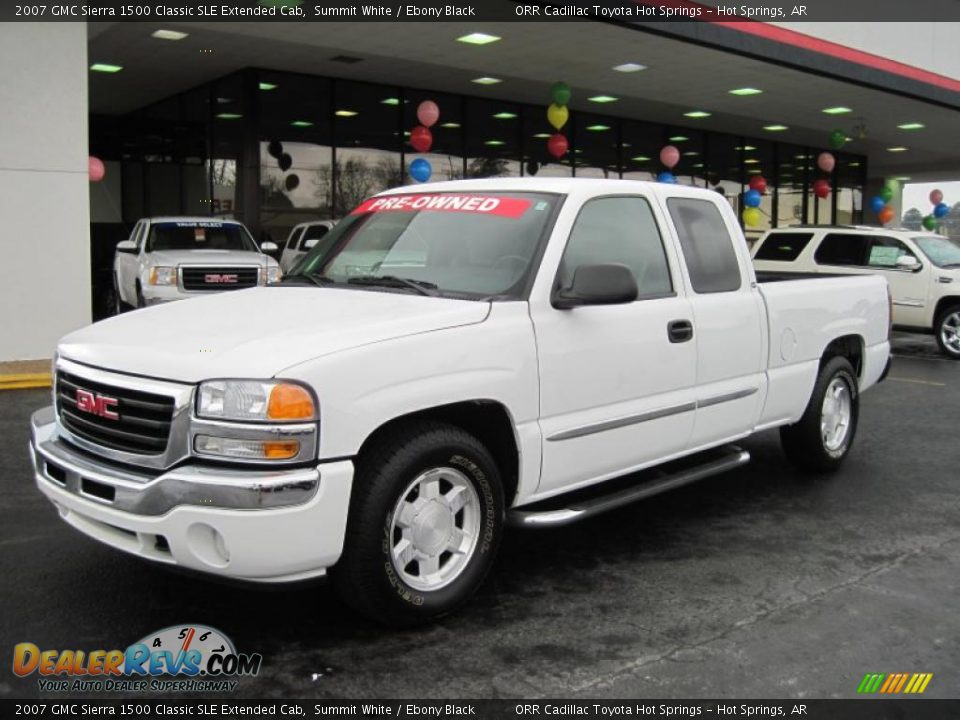 2007 GMC Sierra 1500 Classic SLE Extended Cab Summit White / Ebony Black Photo #1