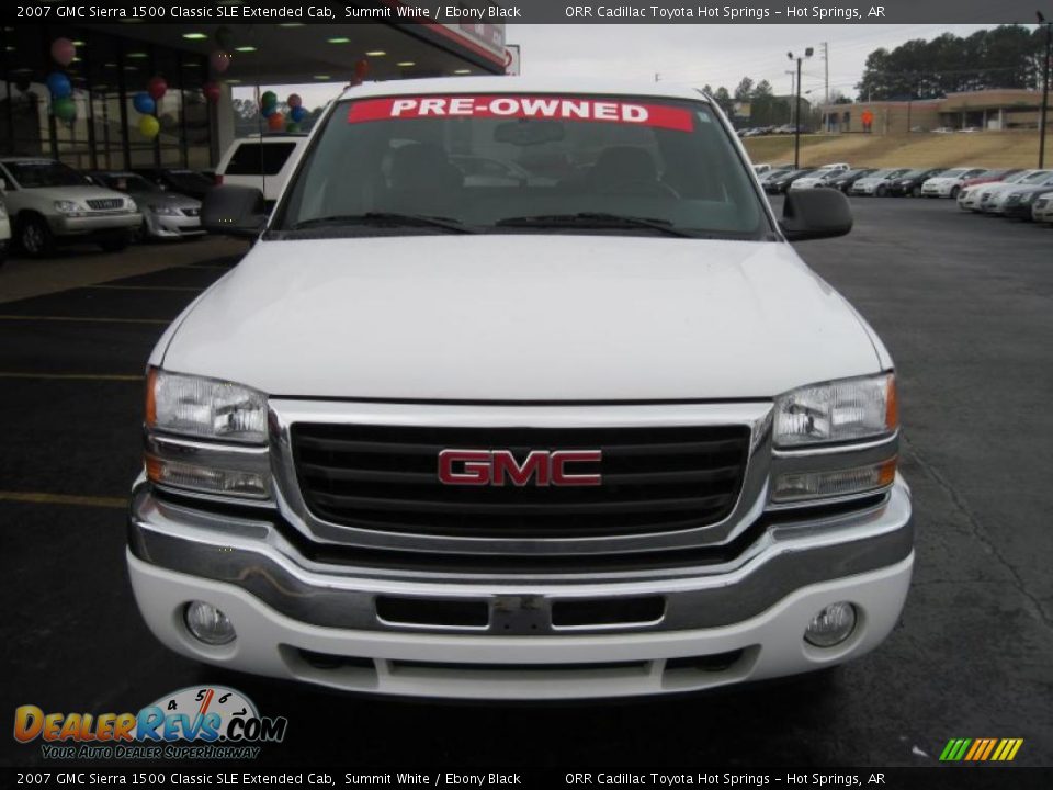 2007 GMC Sierra 1500 Classic SLE Extended Cab Summit White / Ebony Black Photo #3