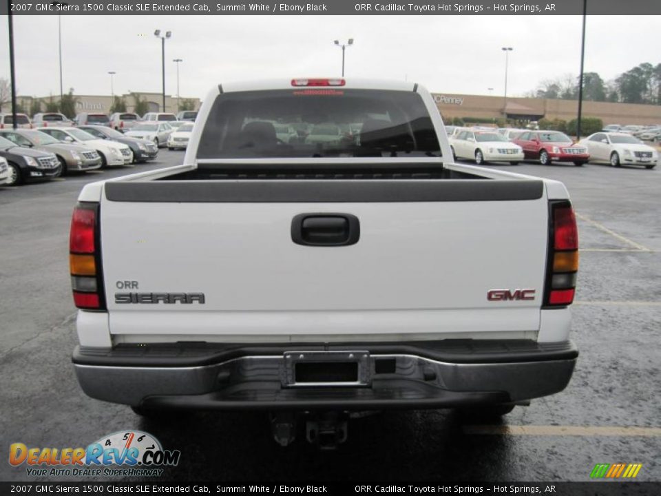 2007 GMC Sierra 1500 Classic SLE Extended Cab Summit White / Ebony Black Photo #4