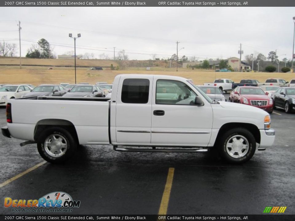 2007 GMC Sierra 1500 Classic SLE Extended Cab Summit White / Ebony Black Photo #6