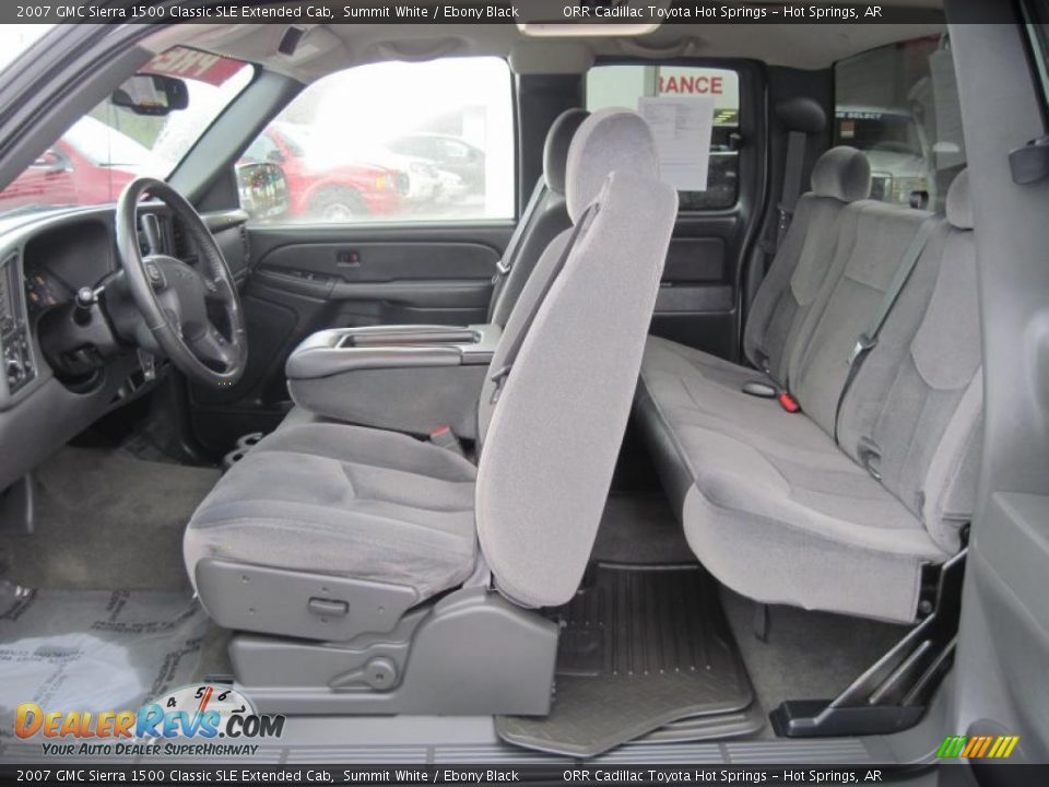 2007 GMC Sierra 1500 Classic SLE Extended Cab Summit White / Ebony Black Photo #10