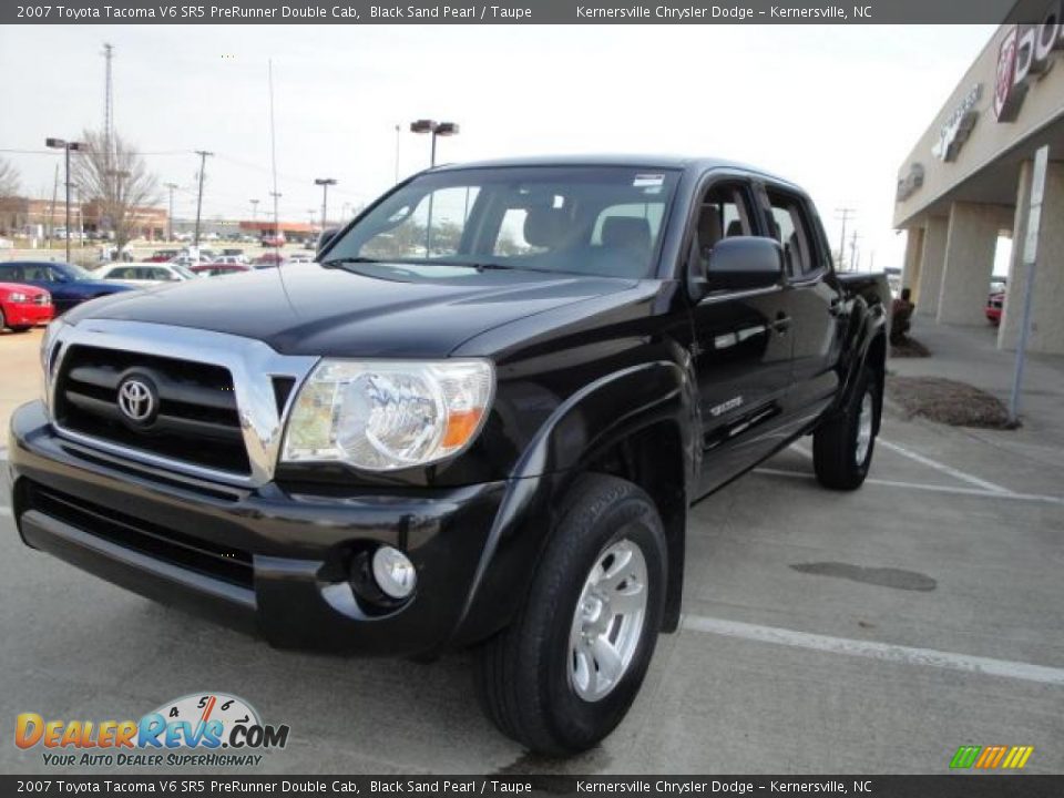 2007 Toyota Tacoma V6 SR5 PreRunner Double Cab Black Sand Pearl / Taupe Photo #5