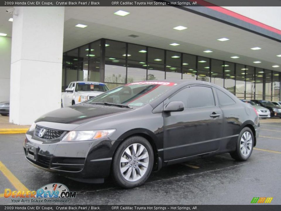 2009 Honda Civic EX Coupe Crystal Black Pearl / Black Photo #1