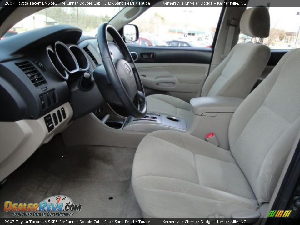 2007 Toyota Tacoma V6 SR5 PreRunner Double Cab Black Sand Pearl / Taupe Photo #8