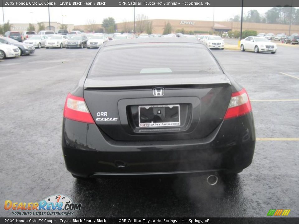 2009 Honda Civic EX Coupe Crystal Black Pearl / Black Photo #3