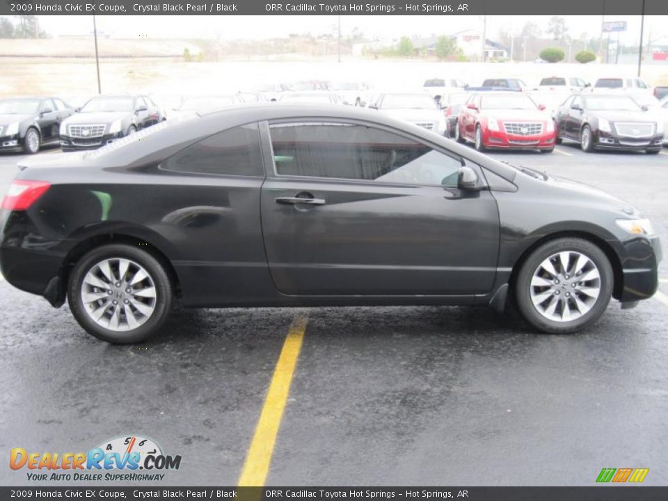 2009 Honda Civic EX Coupe Crystal Black Pearl / Black Photo #4