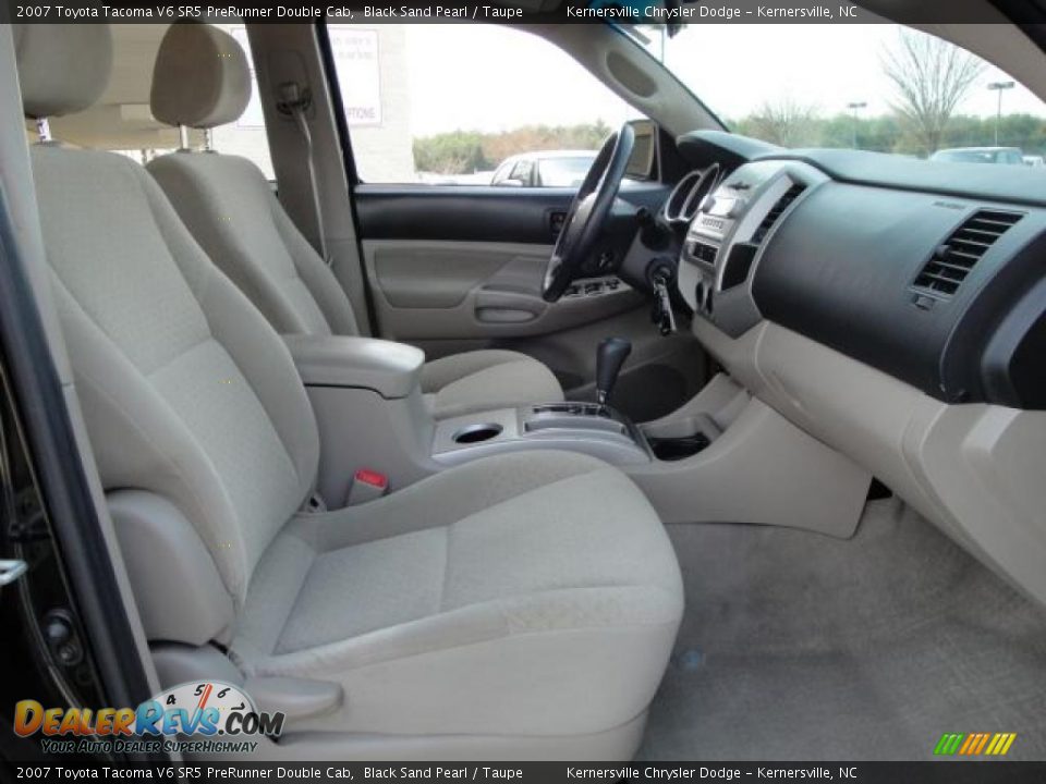2007 Toyota Tacoma V6 SR5 PreRunner Double Cab Black Sand Pearl / Taupe Photo #13