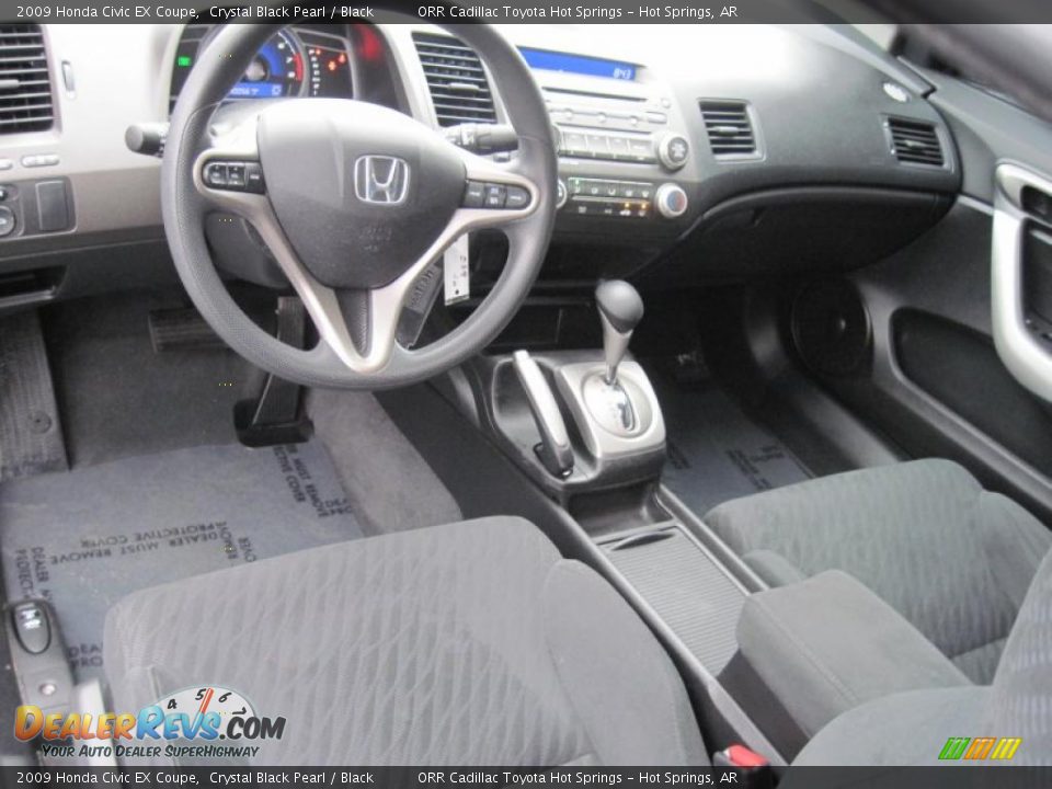 2009 Honda Civic EX Coupe Crystal Black Pearl / Black Photo #7