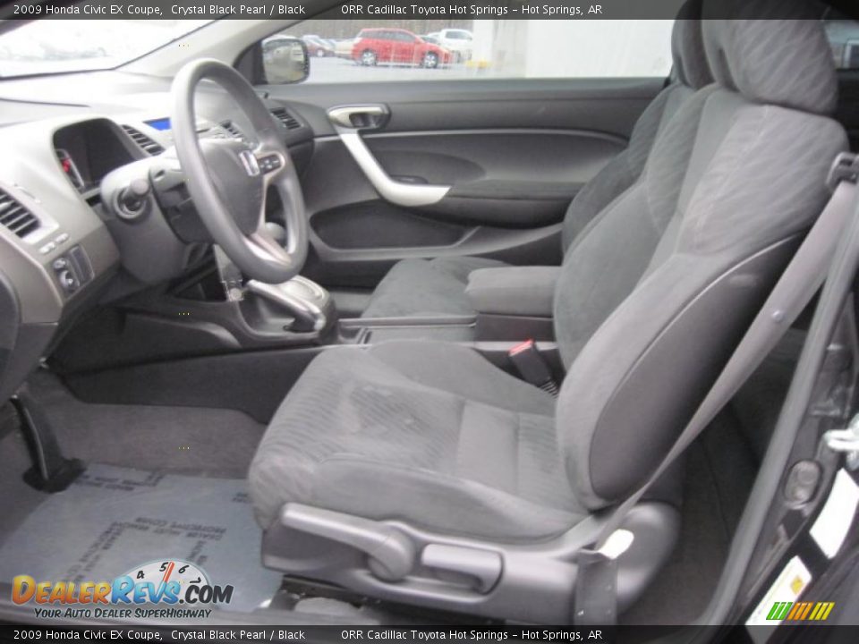 2009 Honda Civic EX Coupe Crystal Black Pearl / Black Photo #8