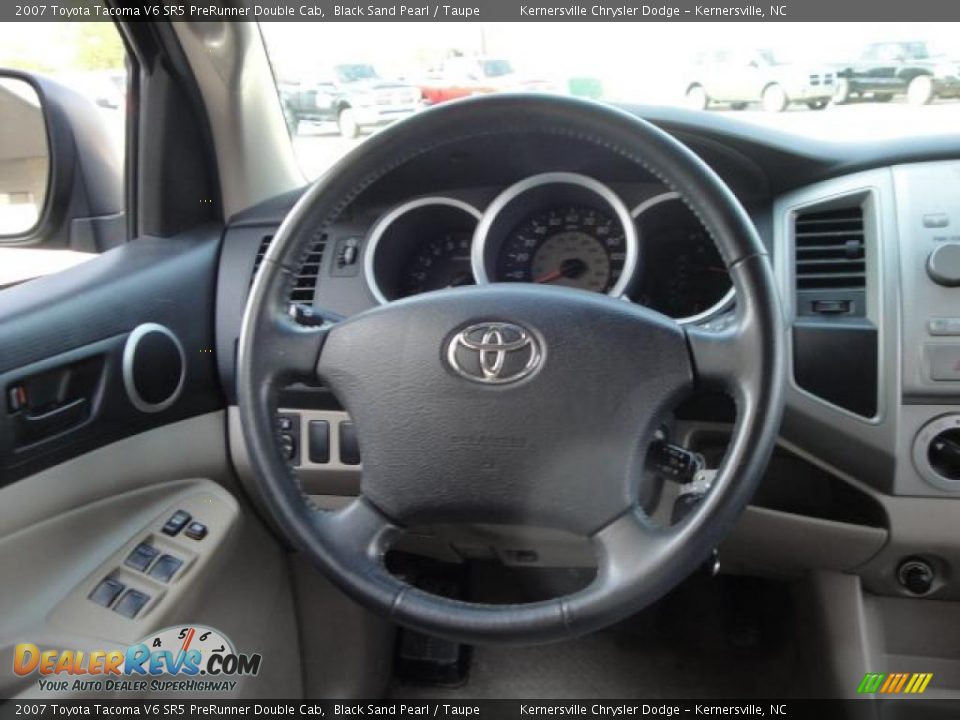 2007 Toyota Tacoma V6 SR5 PreRunner Double Cab Black Sand Pearl / Taupe Photo #16