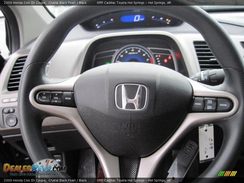 2009 Honda Civic EX Coupe Crystal Black Pearl / Black Photo #10