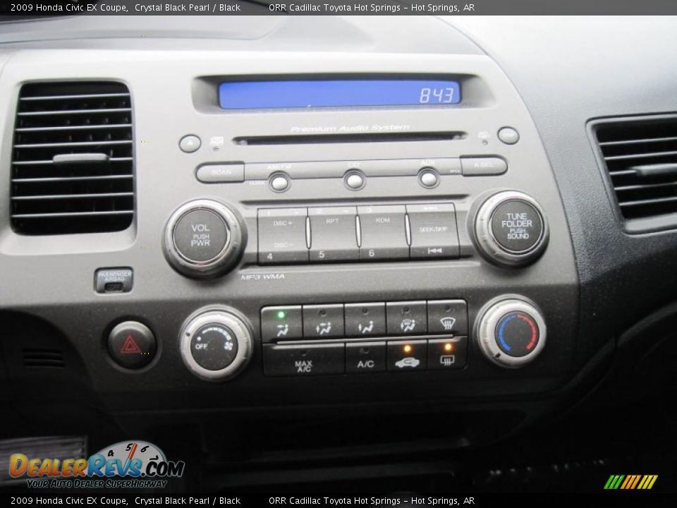 2009 Honda Civic EX Coupe Crystal Black Pearl / Black Photo #12