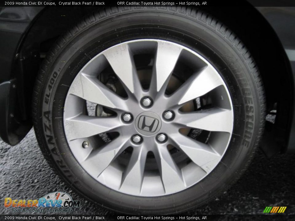 2009 Honda Civic EX Coupe Crystal Black Pearl / Black Photo #14
