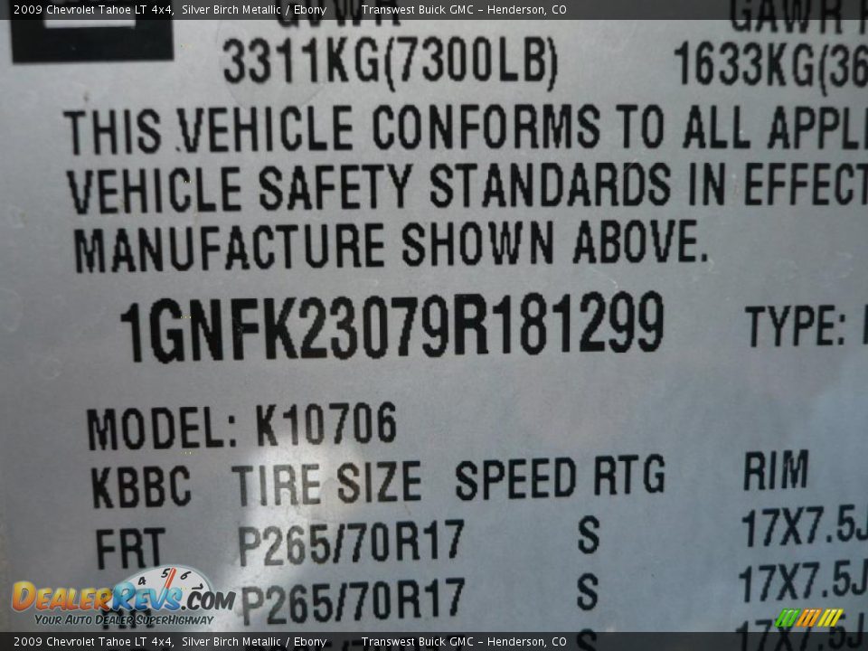 2009 Chevrolet Tahoe LT 4x4 Silver Birch Metallic / Ebony Photo #23