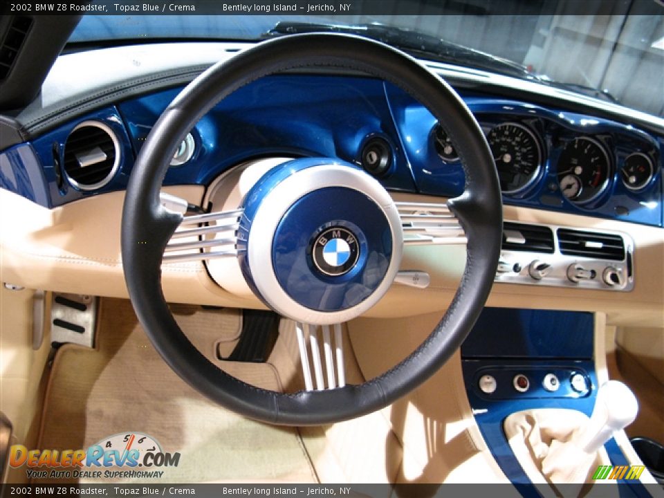 2002 BMW Z8 Roadster Topaz Blue / Crema Photo #7