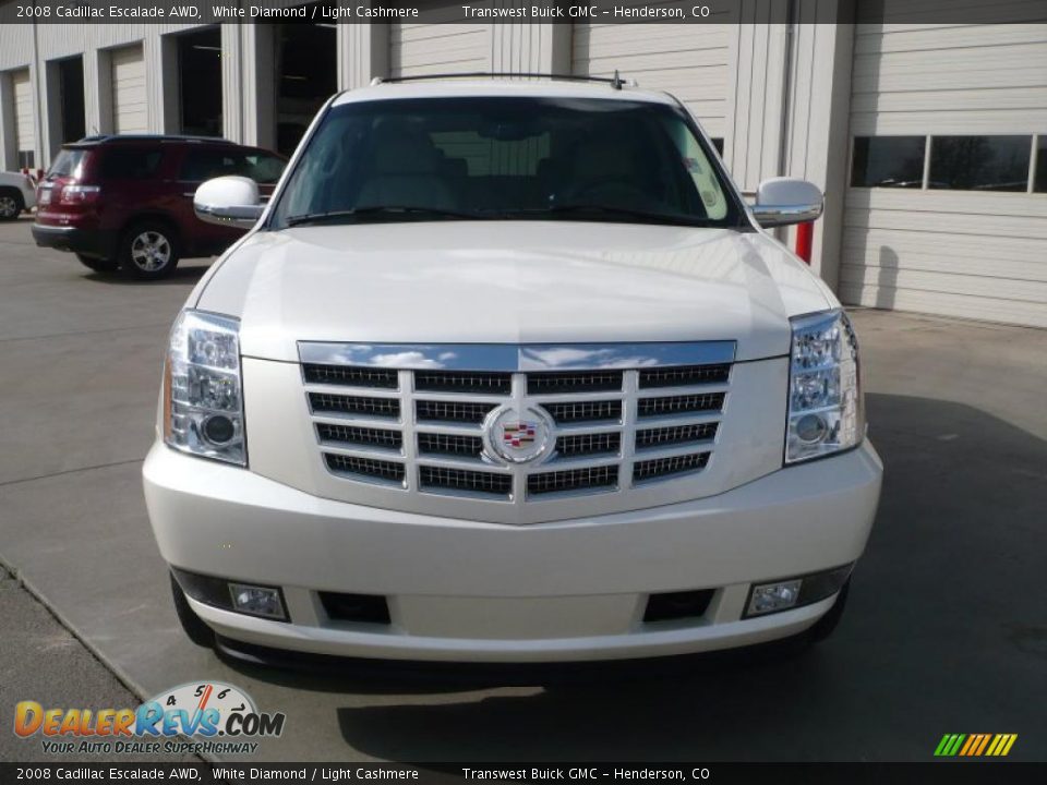 2008 Cadillac Escalade AWD White Diamond / Light Cashmere Photo #2
