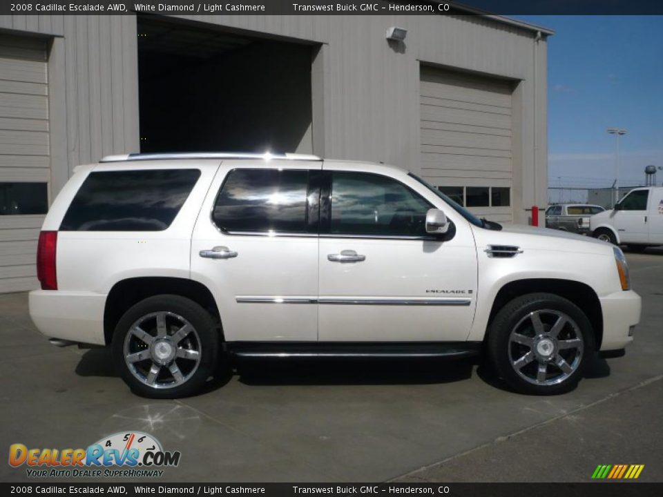 2008 Cadillac Escalade AWD White Diamond / Light Cashmere Photo #6