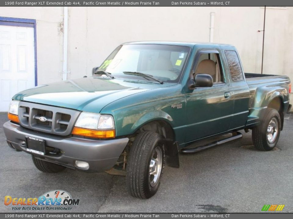 1998 Ford Ranger XLT Extended Cab 4x4 Pacific Green Metallic / Medium Prairie Tan Photo #1